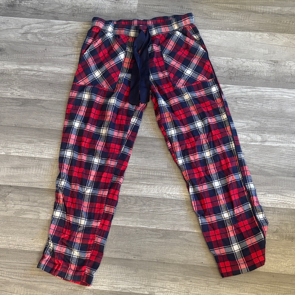 Aerie Red and Blue Plaid Pajama Pants